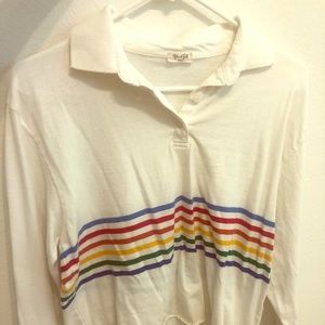 Brandy Melville Long Sleeve Collared Tee